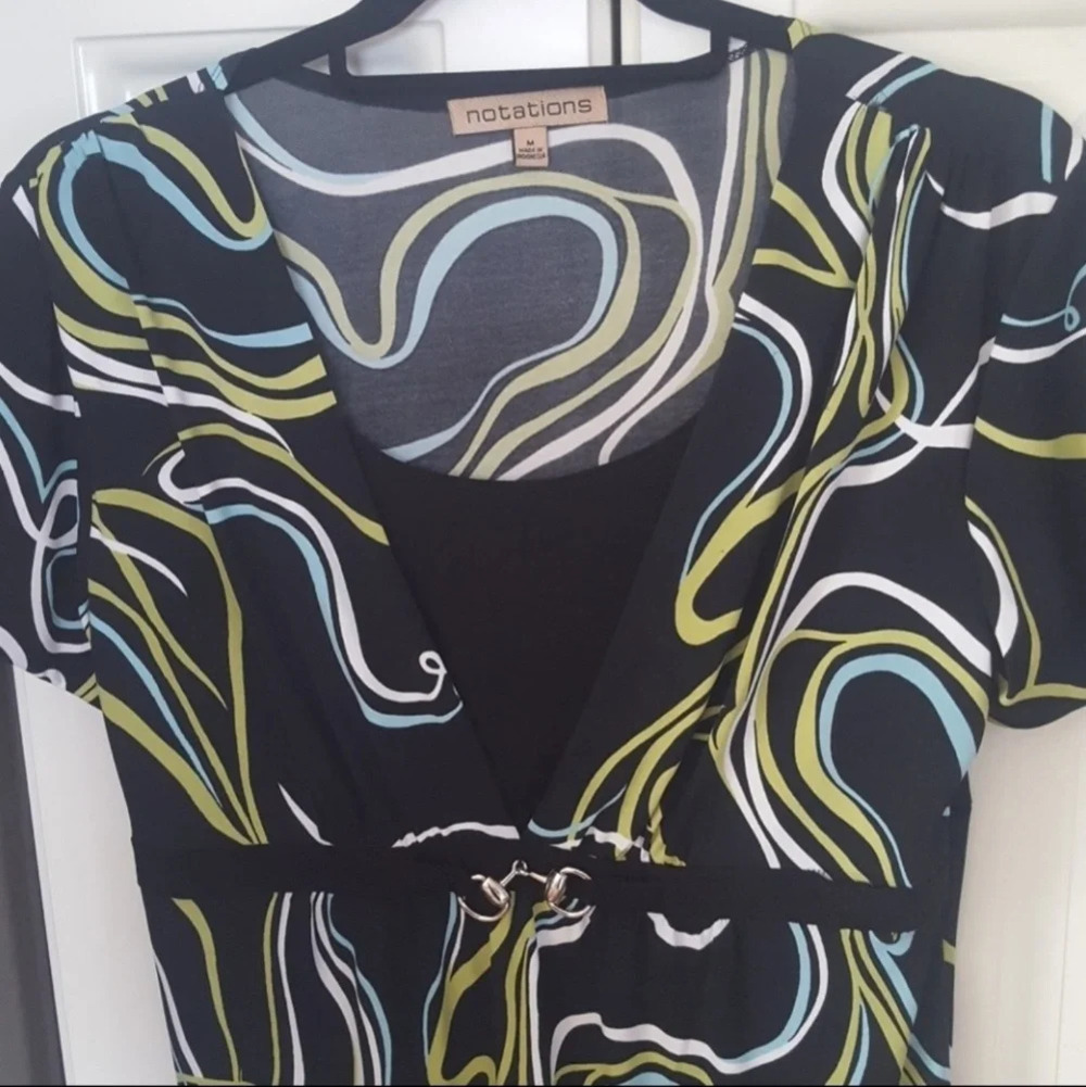 Notations Geometric Pattern Dress - Picture 2 of 6